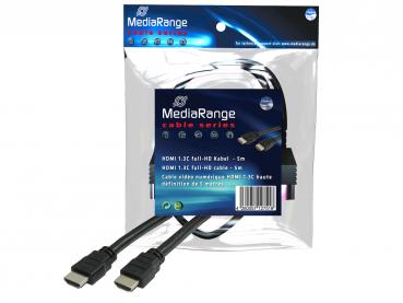 MediaRange HDMI Kabel 5,0m mit Gold Connector 1.3