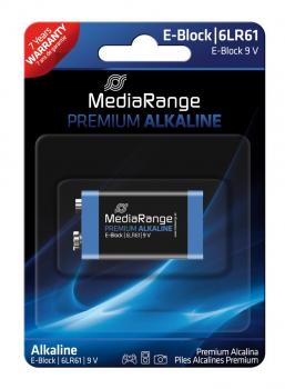 MediaRange Premium Alkaline Batterie E-Block|6F22 9V