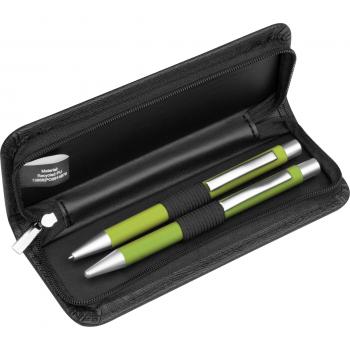 Metall-Schreibset mit Gravur / Kugelschreiber und Bleistift / Farbe: apfelgrün
