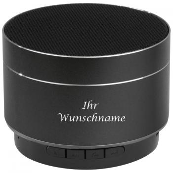 Mini Bluetooth Lautsprecher mit Gravur / aus Aluminium / Farbe: schwarz