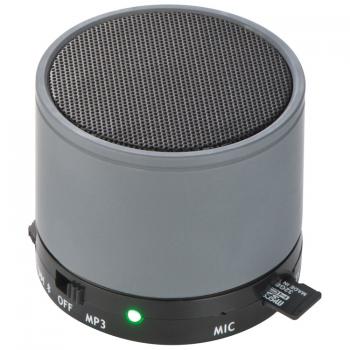 Mini Bluetooth Lautsprecher mit USB-Anschluss / Farbe: grau/silbergrau