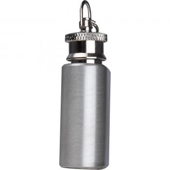 Mini Flachmann mit Schlüsselanhänger mit Gravur / aus Edelstahl / 30 ml