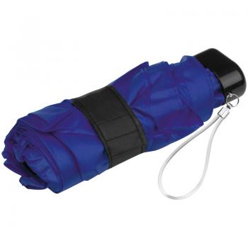 Mini Taschen-Regenschirm mit Etui / Taschenschirm / Farbe: blau