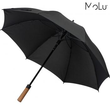 MoLu Regenschirm Saint Barth mit Gravur / Griff aus Akazienholz / Farbe schwarz