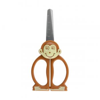Motiv-Kinderschere / Bastelschere / abgerundeten Spitzen / 12 cm / "Affe"