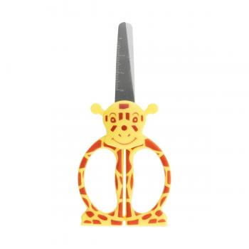Motiv-Kinderschere / Bastelschere / abgerundeten Spitzen / 12 cm / "Giraffe"