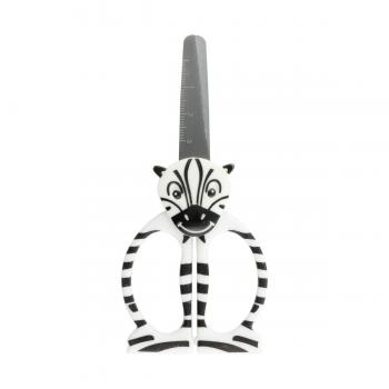 Motiv-Kinderschere / Bastelschere / abgerundeten Spitzen / 12 cm / "Zebra"