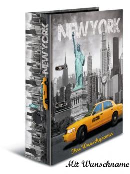 Motivordner mit Namensgravur - DIN A4 - 70mm breit - "New York"