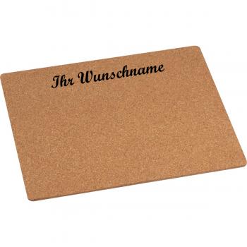 Mousepad mit Namensgravur - Mauspad - aus Kork