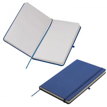 Notizbuch / DIN A5 / 160 S. / blanko / samtweiches PU Hardcover / Farbe: blau