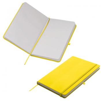 Notizbuch / DIN A5 / 160 S. / blanko / samtweiches PU Hardcover / Farbe: gelb