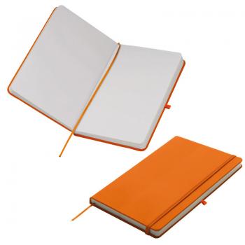 Notizbuch / DIN A5 / 160 S. / blanko / samtweiches PU Hardcover / Farbe: orange