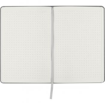Notizbuch / DIN A5 / mit Kartonumschlag und gepunkteten Seiten / Farbe: grau