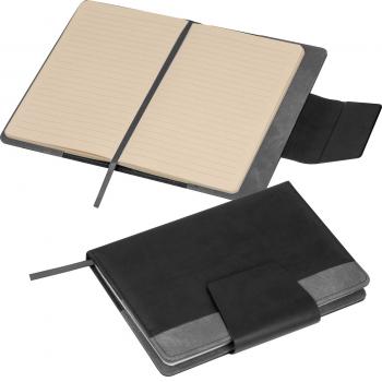 Notizbuch / DIN A5 / mit Magnetverschluss / 160 Seiten / Farbe: anthrazit