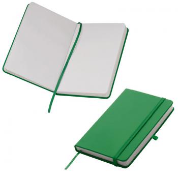 Notizbuch / DIN A6 / 160 S. / blanko / samtweiches PU Hardcover / Farbe: grün
