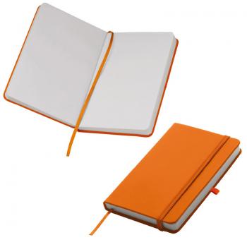 Notizbuch / DIN A6 / 160 S. / blanko / samtweiches PU Hardcover / Farbe: orange