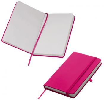 Notizbuch / DIN A6 / 160 S. / blanko / samtweiches PU Hardcover / Farbe: pink