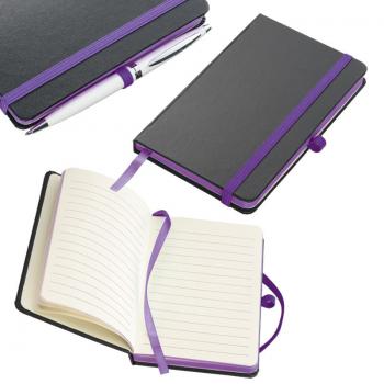 Notizbuch / DIN A6 / 160 S. / liniert / PU Hardcover / Farbe: violett