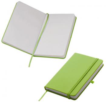 Notizbuch / DIN A6 / 160S. / blanko / samtweiches PU Hardcover / Farbe: hellgrün