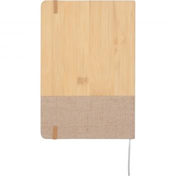 Notizbuch mit Gravur / Cover aus PU in Holzoptik und Baumwolle / 160 S. / DIN A5