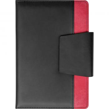 Notizbuch mit Gravur / DIN A5 / mit Magnetverschluss / 160 Seiten / Farbe: rot