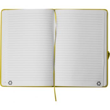 Notizbuch mit Gravur / DIN A5 / Umschlag aus PU / 160 Seiten / Farbe: gelb