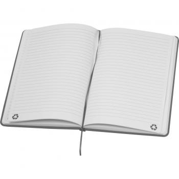 Notizbuch mit Gravur / DIN A5 / Umschlag aus PU / 160 Seiten / Farbe: grau