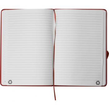 Notizbuch mit Gravur / DIN A5 / Umschlag aus PU / 160 Seiten / Farbe: rot