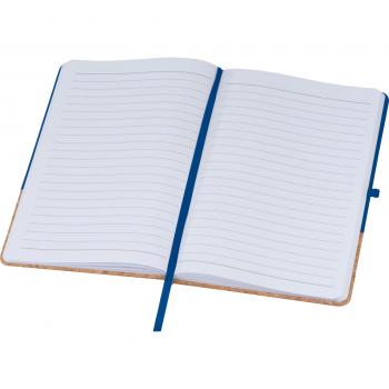 Notizbuch mit Gravur / mit PU-Kork Cover / A5 / 160 Seiten / Farbe: blau