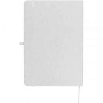 Notizbuch mit Kugelschreiber mit Namensgravur - PU Cover - A5 / 192 S. - weiß