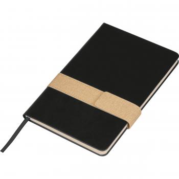 Notizbuch mit Magnetverschluss mit Namensgravur  - A5 - 160 S. - Farbe: schwarz