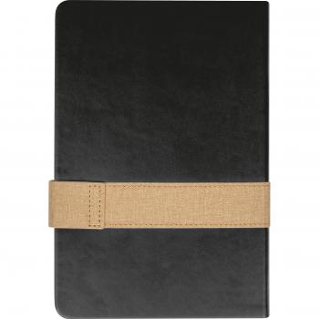 Notizbuch mit Magnetverschluss mit Namensgravur  - A5 - 160 S. - Farbe: schwarz