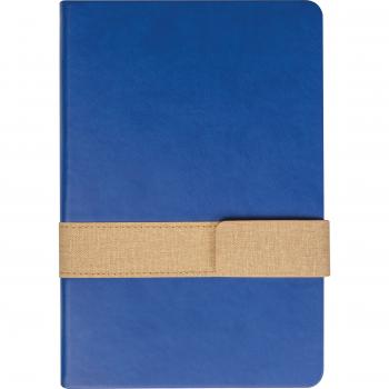 Notizbuch mit Magnetverschluss mit Namensgravur  - A5 - 160 Seiten - Farbe: blau