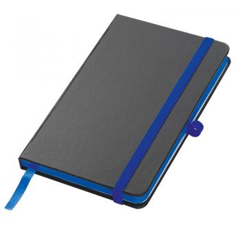 Notizbuch mit Namensgravur - A6 / 160 S. - liniert - PU Hardcover - Farbe: blau