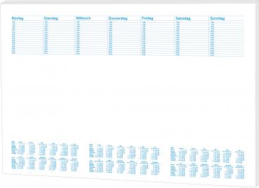 Papier Notiz-Schreibtischunterlage / Größe: 48x33cm / 30 Blatt