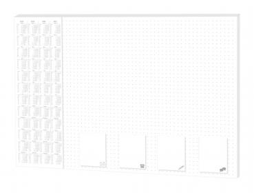 Papier Notiz-Schreibtischunterlage / Größe: 60x42cm / dotted / 30 Blatt