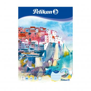 Pelikan Aquarell-Malblock / 20 Blatt / DIN A4 / 150g/m² / Farbe: weiß
