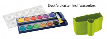 Pelikan Deckfarbkasten K12 + grüne Wasserbox