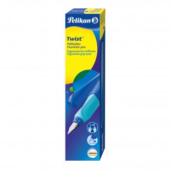 Pelikan Füllhalter / Füller / "Twist P457 M-Feder dunkelblau"