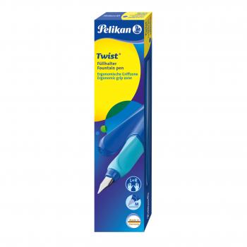 Pelikan Füllhalter mit Namensgravur - Füller - "Twist P457 M-Feder dunkelblau"
