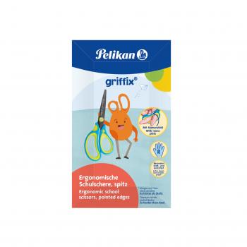 Pelikan griffix® Schulschere spitzf für Rechtshänder / Farbe: Neon Fresh Blue