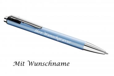 Pelikan Kugelschreiber Snap Metallic mit Gravur / Farbe: frostblau