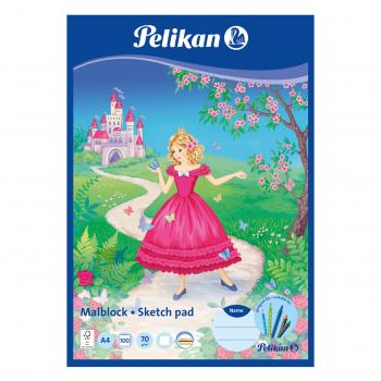 Pelikan Malblock / Zeichenblock / 100 Blatt / DIN A4 / "Prinzessin"
