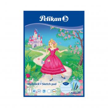 Pelikan Malblock / Zeichenblock / 60 Blatt / DIN A5 / "Prinzessin"