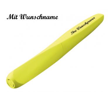 Pelikan Tintenroller mit Namensgravur - "Twist R457 Neon Gelb"