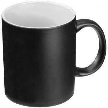 Porzellantasse / Kaffeetasse / Fassungsvermögen: 300 ml / Farbe: schwarz-weiß