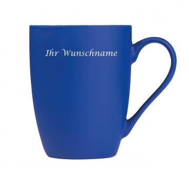 Porzellantasse mit Gravur / Kaffeetasse / Fassungsvermögen: 300 ml / Farbe: blau