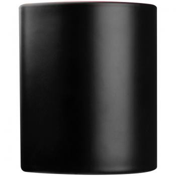 Porzellantasse mit Namensgravur - Kaffeetasse - 300 ml - Farbe: schwarz-rot