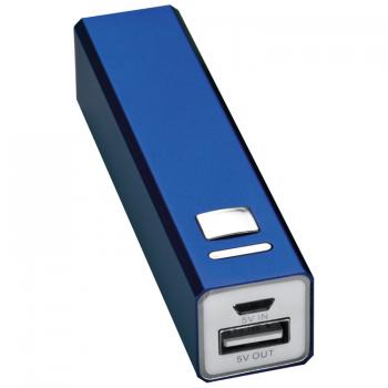 Powerbank aus Aluminium 2.200 mAh / Farbe: blau