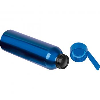 Recycelte Aluminium Trinkflasche mit Trageschlaufe / 600ml / Farbe: blau